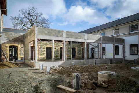 Photo des murs du nouveau bâtiment